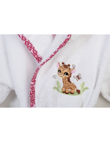 DIM Παιδικό Μπουρνούζι Με Κέντημα Giraffe White