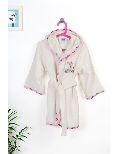 DIM Παιδικό Μπουρνούζι Με Κέντημα Deer Ecru Pink