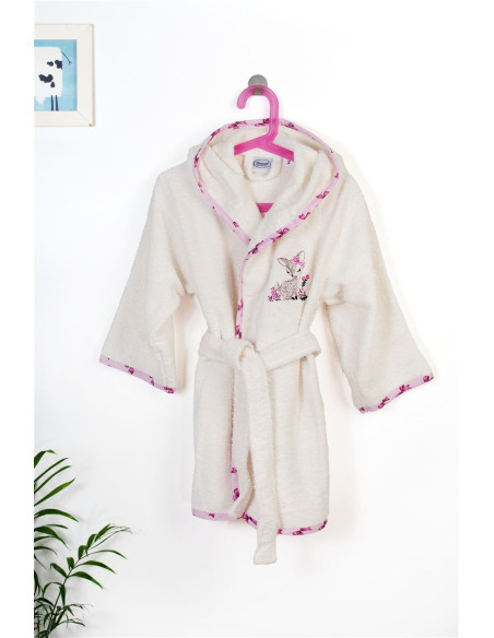 DIM Παιδικό Μπουρνούζι Με Κέντημα Deer Ecru Pink