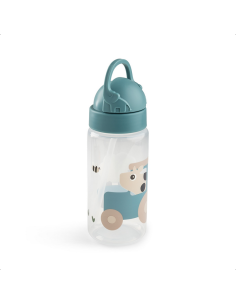 DONE BY DEER Παγουρίνο Με Καλαμάκι Tiny Farm Blue 350ml