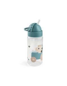 DONE BY DEER Παγουρίνο Με Καλαμάκι Tiny Farm Blue 350ml 2