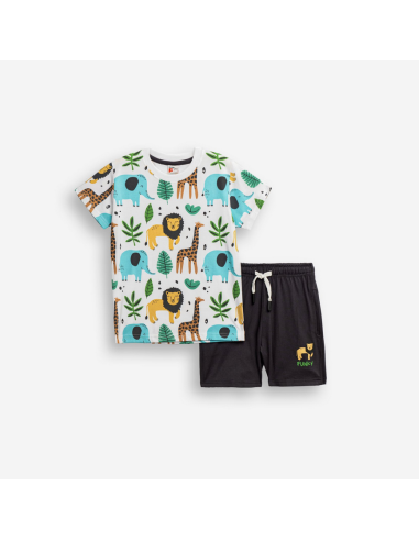 FUNKY FOR BABY Παιδικό Σετ Βερμούδα 2τμχ Λευκό