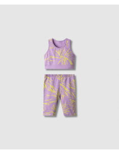 NEK KIDSWEAR Παιδικό Σετ Κολάν Ποδηλατικό 2τμχ Λιλά