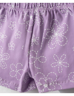 NEK KIDSWEAR Βρεφικό Αμάνικο Σετ Σορτς 2τμχ Ροζ 2