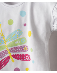 NEK KIDSWEAR Βρεφικό Σετ Κολάν Ποδηλατικό 2τμχ Λευκό 2