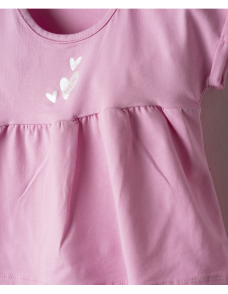 NEK KIDSWEAR Βρεφικό Σετ Κολάν Ποδηλατικό 2τμχ Λιλά