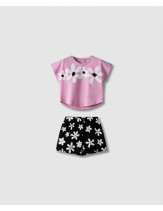 NEK KIDSWEAR Παιδικό Σετ Σορτς 2τμχ Λιλά
