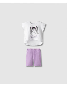 NEK KIDSWEAR Παιδικό Σετ Κολάν Ποδηλατικό 2τμχ Λευκό