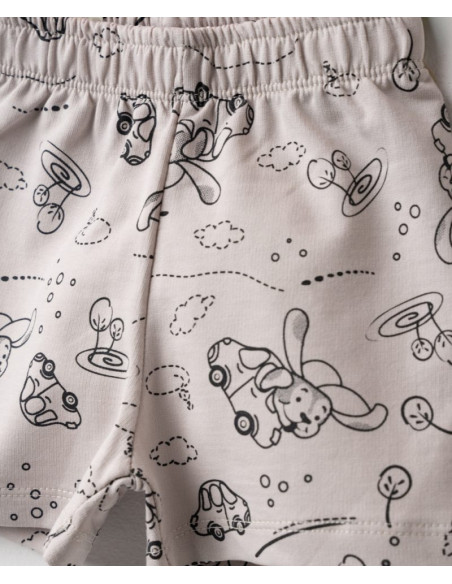 NEK KIDSWEAR Βρεφικό Σετ Βερμούδα 2τμχ Πορτοκαλί