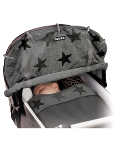 DOOKY Ηλιοπροστασία Καροτσιού UPF50+ Grey Stars 2