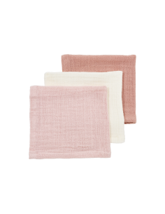 Meyco Πάνα Αγκαλιάς Μουσελίνα 3τμχ 70x70 cm Soft Rose -...