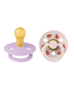 BIBS Πιπίλες Studio Round Latex 2pack Ladybug Violet Sky...