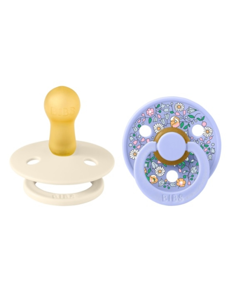 BIBS Πιπίλες X Liberty Round Latex 2pack Chloe Meadow Ivory Mix No1