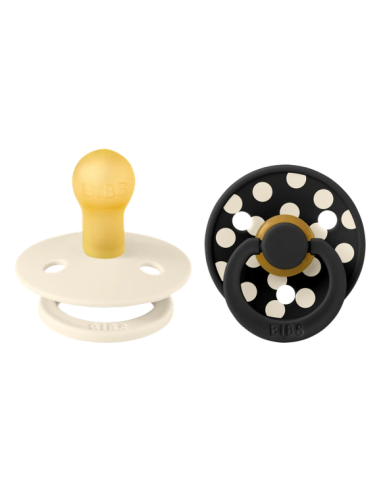 BIBS Πιπίλες Studio Round Latex 2pack Polka Dot...