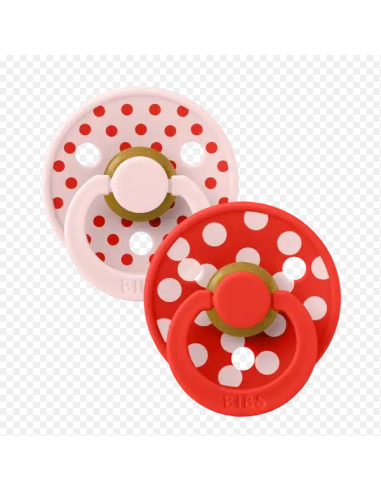 BIBS Πιπίλες Studio Round Latex 2pack Polka Dot...