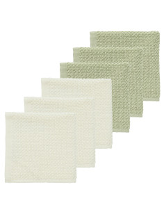 MEYCO Σετ Λαβέτες 6τμχ Natural - Soft Olive 30cm x 30cm