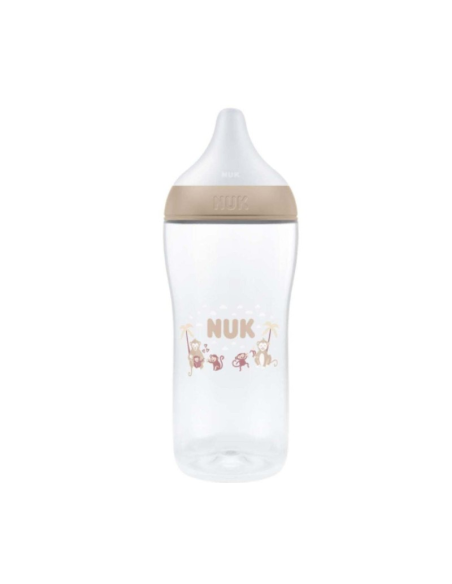 NUK Perfect Match Μπιμπερό Πλαστικό Σιλικόνη 360ml 6m+ Μέγεθος XL Μπεζ