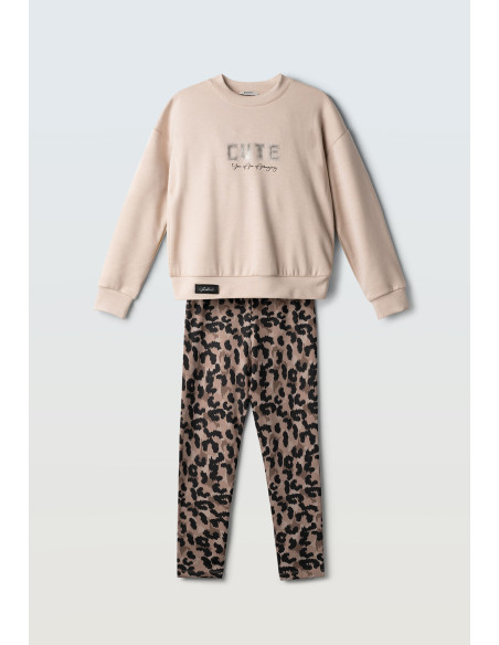 EBITA FASHION Παιδικό Σετ Κολάν 2τμχ Μπεζ