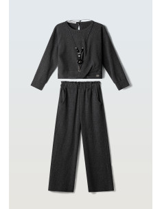EBITA FASHION Παιδικό Σετ Παντελόνα 2τμχ Ανθρακί