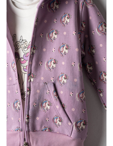 EBITA FASHION Παιδικό Σετ Φόρμα 4τμχ Λιλά
