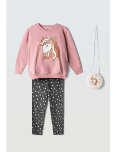 EBITA FASHION Παιδικό Σετ Κολάν 3τμχ Σάπιο Μήλο