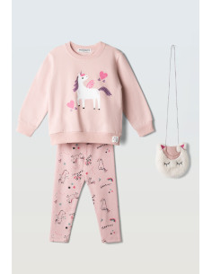 EBITA FASHION Παιδικό Σετ Κολάν 3τμχ Ροζ