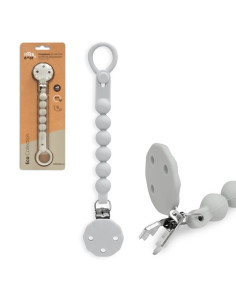 Interbaby Αλυσίδα Στήριξης Πιπίλας Σιλικόνης Petrol Gray