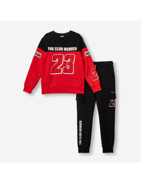 FUNKY FOR BABY Παιδικό Σετ Φόρμα 2τμχ Κόκκινο