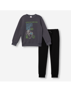 FUNKY FOR BABY Παιδικό Σετ Φόρμα 2τμχ Ανθρακί