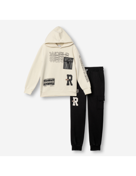 FUNKY FOR BABY Παιδικό Σετ Φόρμα 2τμχ Εκρού