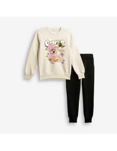 FUNKY FOR BABY Παιδικό Σετ Φόρμα 2τμχ Μπεζ