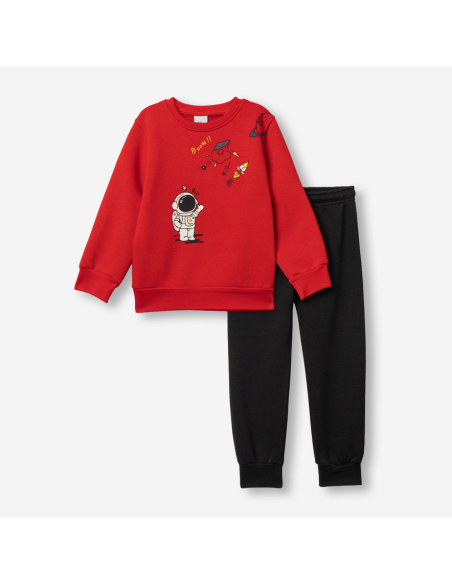 FUNKY FOR BABY Παιδικό Σετ Φόρμα 2τμχ Κόκκινο