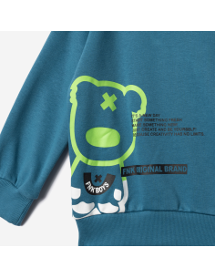 FUNKY FOR BABY Παιδικό Σετ Φόρμα 2τμχ Πετρόλ 2