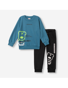 FUNKY FOR BABY Παιδικό Σετ Φόρμα 2τμχ Πετρόλ