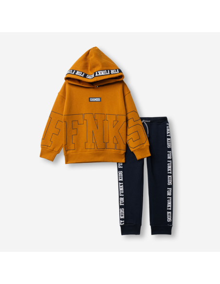 FUNKY FOR BABY Παιδικό Σετ Φόρμα 2τμχ Μουσταρδί