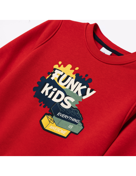 FUNKY FOR BABY Παιδικό Σετ Φόρμα 2τμχ Κόκκινο