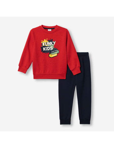 FUNKY FOR BABY Παιδικό Σετ Φόρμα 2τμχ Κόκκινο