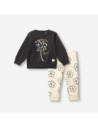 FUNKY FOR BABY Βρεφικό Σετ Φόρμα 2τμχ Ανθρακί