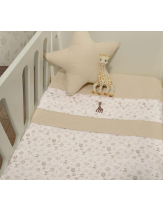 SOPHIE LA GIRAFE Σεντόνια Λίκνου 2τμχ Μπεζ