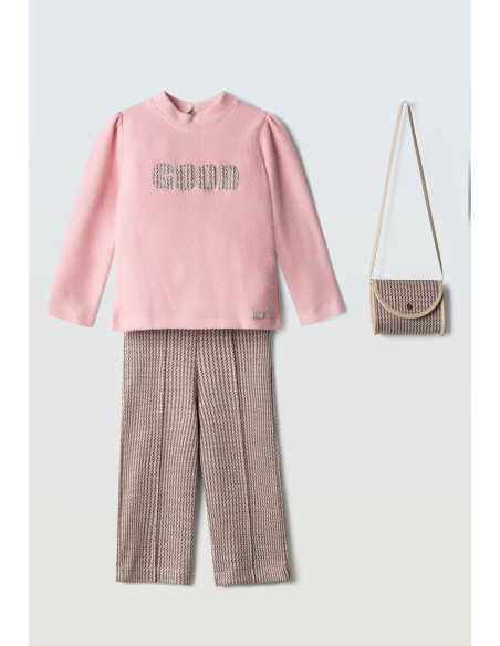 EBITA FASHION Παιδικό Σετ Παντελόνα 3τμχ Ροζ