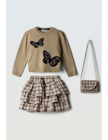 EBITA FASHION Παιδικό Σετ Φούστα 3τμχ Μπεζ