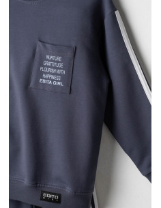 EBITA FASHION Παιδικό Σετ Φόρμα 2τμχ Ανθρακί 2