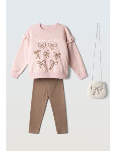 EBITA FASHION Παιδικό Σετ Κολάν 3τμχ Ροζ