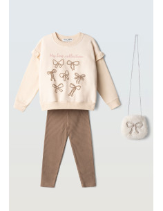 EBITA FASHION Παιδικό Σετ Κολάν 3τμχ Σομόν