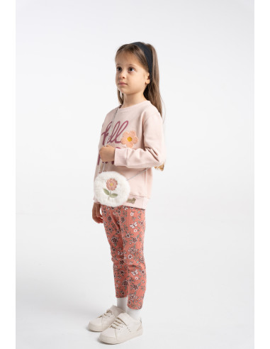 EBITA FASHION Παιδικό Σετ Κολάν 3τμχ Σομόν