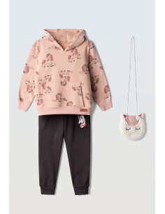 EBITA FASHION Παιδικό Σετ Φόρμα 3τμχ Σομόν