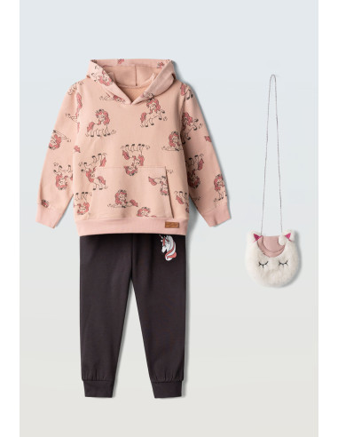 EBITA FASHION Παιδικό Σετ Φόρμα 3τμχ Σομόν