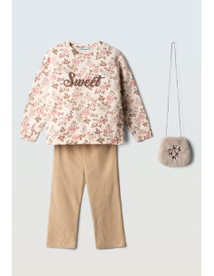 EBITA FASHION Παιδικό Σετ Κολάν 3τμχ Μπεζ
