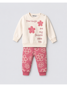 NEK KIDSWEAR Βρεφικό Σετ Φόρμα 2τμχ  Λευκό