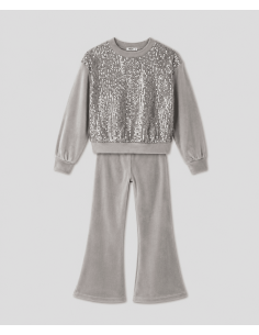 NEK KIDSWEAR Παιδικό Σετ Παντελόνα 2τμχ Γκρι
